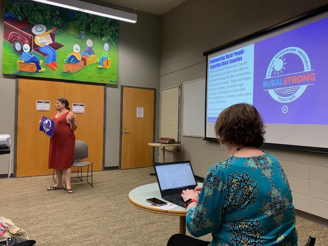 Teresa presenting at a Rural Strong community event